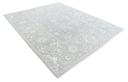 New Traditional Serenity Hand Knotted Wool Rug - 7'11'' x 9'9'' 7' 11" x 9' 9" (241 x 297) / Grey / Wool