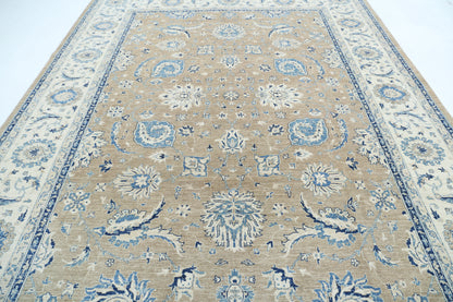 New Traditional Serenity Hand Knotted Wool Rug - 9'2'' x 11'8'' 9' 2" x 11' 8" (279 x 356) / Taupe / Wool