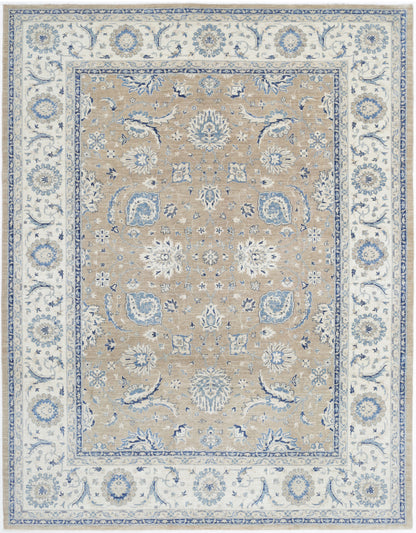 New Traditional Serenity Hand Knotted Wool Rug - 9'2'' x 11'8'' 9' 2" x 11' 8" (279 x 356) / Taupe / Wool