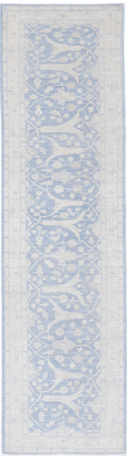 New Traditional Serenity Hand Knotted Wool Rug - 2'5'' x 9'6'' 2' 5" x 9' 6" (74 x 290) / Blue / Wool