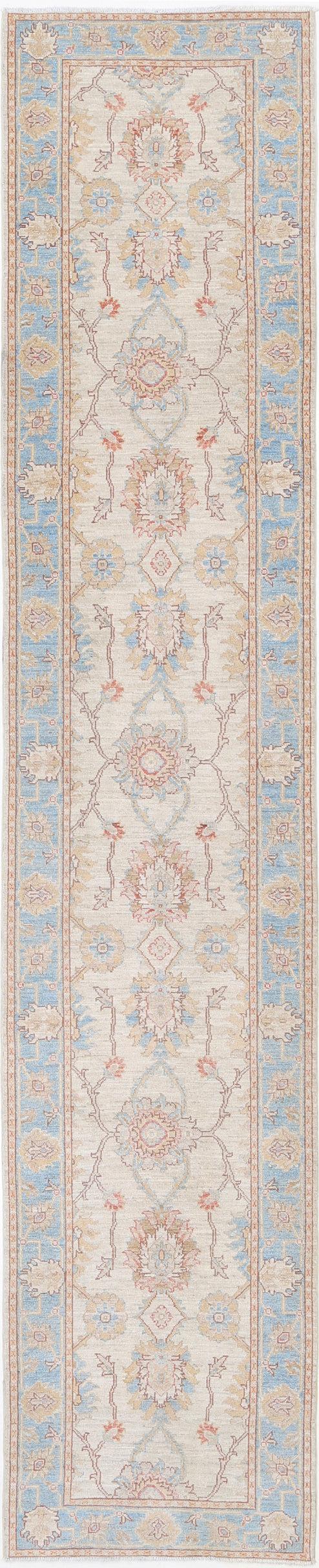 New Traditional Serenity Hand Knotted Wool Rug - 3'1'' x 15'9'' 3' 1" x 15' 9" (94 x 480) / Ivory / Wool