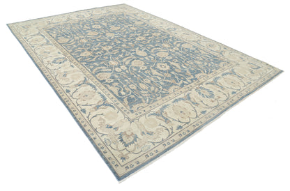 New Traditional Serenity Hand Knotted Wool Rug - 8'8'' x 12'4'' 8' 8" x 12' 4" (264 x 376) / Blue / Wool