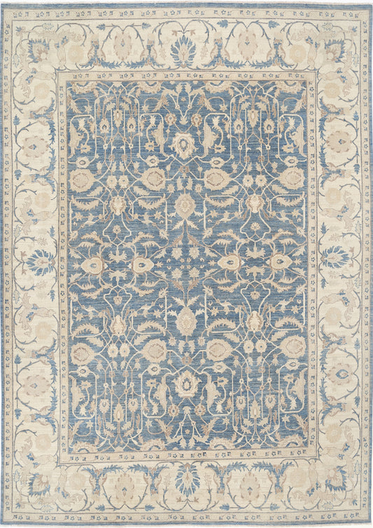 New Traditional Serenity Hand Knotted Wool Rug - 8'8'' x 12'4'' 8' 8" x 12' 4" (264 x 376) / Blue / Wool