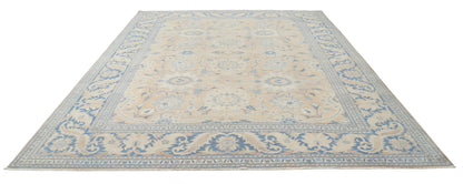 New Traditional Serenity Hand Knotted Wool Rug - 9'9'' x 12'6'' 9' 9" x 12' 6" (297 x 381) / Peach / Wool