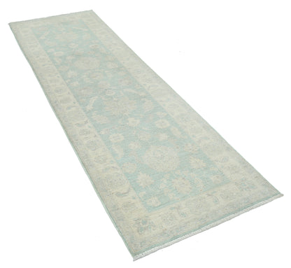 New Traditional Serenity Hand Knotted Wool Rug - 2'7'' x 8'0'' 2' 7" x 8' 0" (79 x 244) / Green / Wool