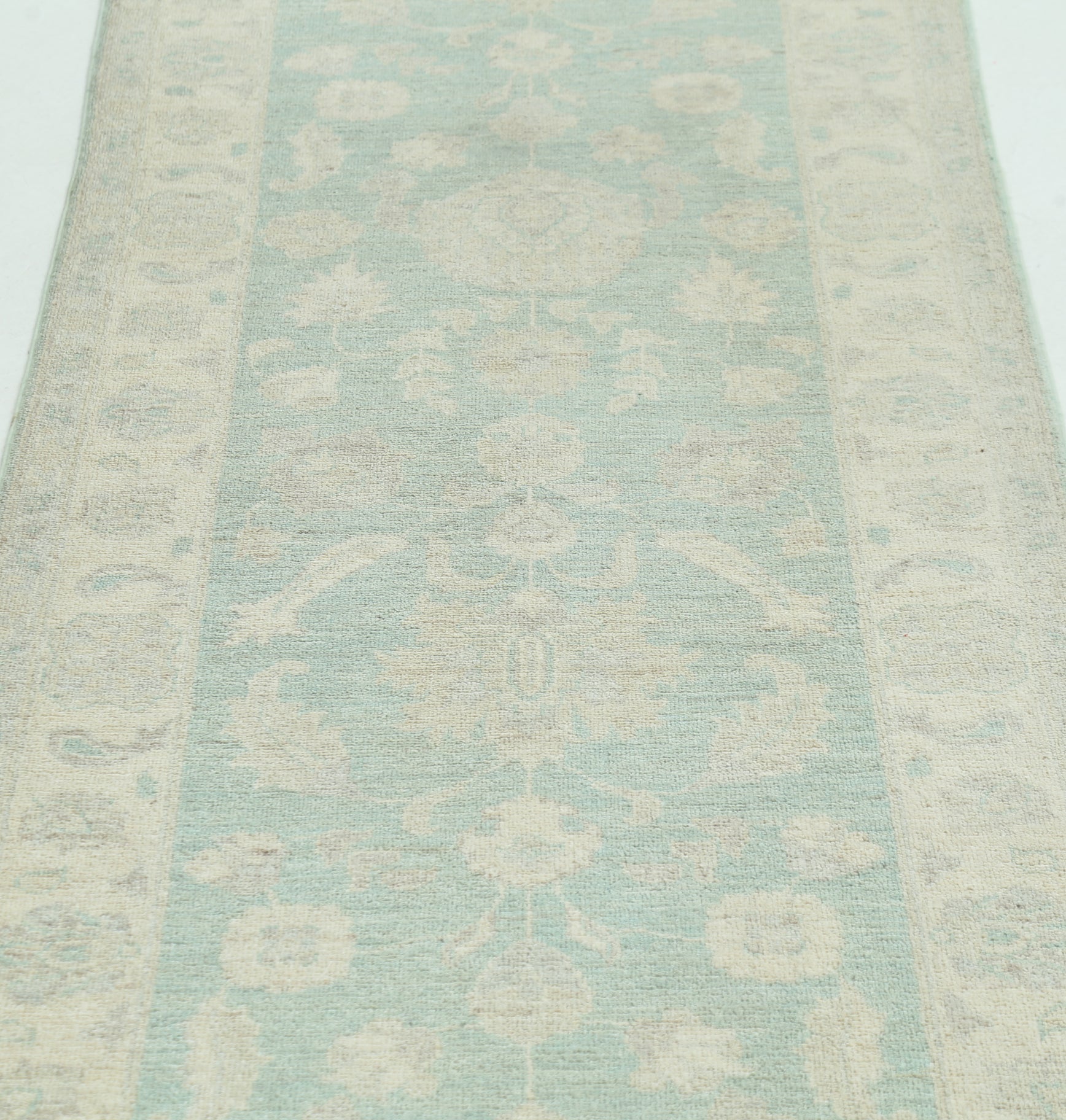 New Traditional Serenity Hand Knotted Wool Rug - 2'7'' x 8'0'' 2' 7" x 8' 0" (79 x 244) / Green / Wool