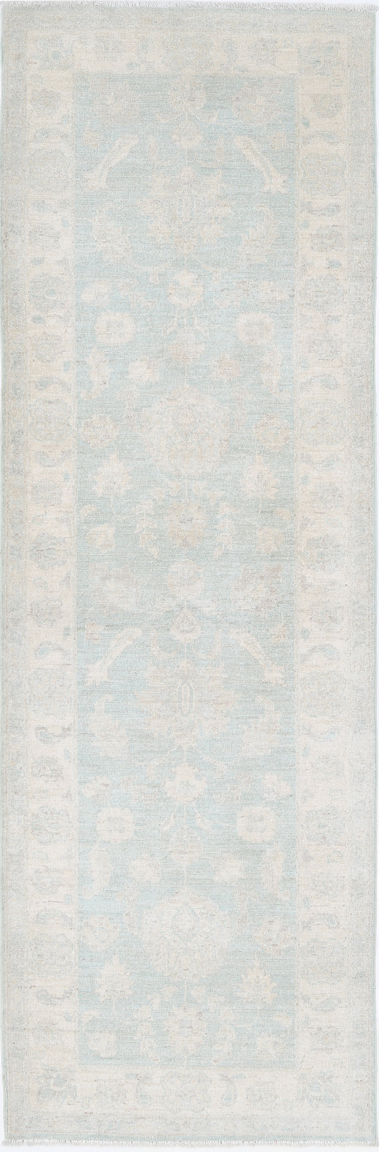 New Traditional Serenity Hand Knotted Wool Rug - 2'7'' x 8'0'' 2' 7" x 8' 0" (79 x 244) / Green / Wool