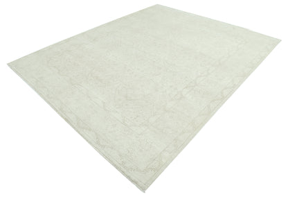 New Traditional Serenity Hand Knotted Wool Rug - 7'9'' x 9'9'' 7' 9" x 9' 9" (236 x 297) / Ivory / Wool