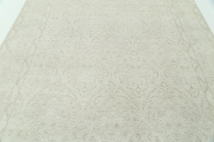 New Traditional Serenity Hand Knotted Wool Rug - 7'9'' x 9'9'' 7' 9" x 9' 9" (236 x 297) / Ivory / Wool