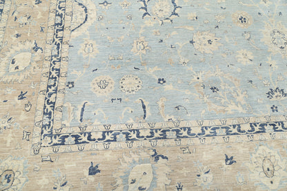 New Traditional Serenity Hand Knotted Wool Rug - 12'10'' x 14'8'' 12' 10" x 14' 8" (391 x 447) / Blue / Wool