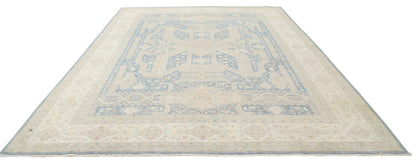 New Traditional Serenity Hand Knotted Wool Rug - 10'0'' x 13'4'' 10' 0" x 13' 4" (305 x 406) / Blue / Wool