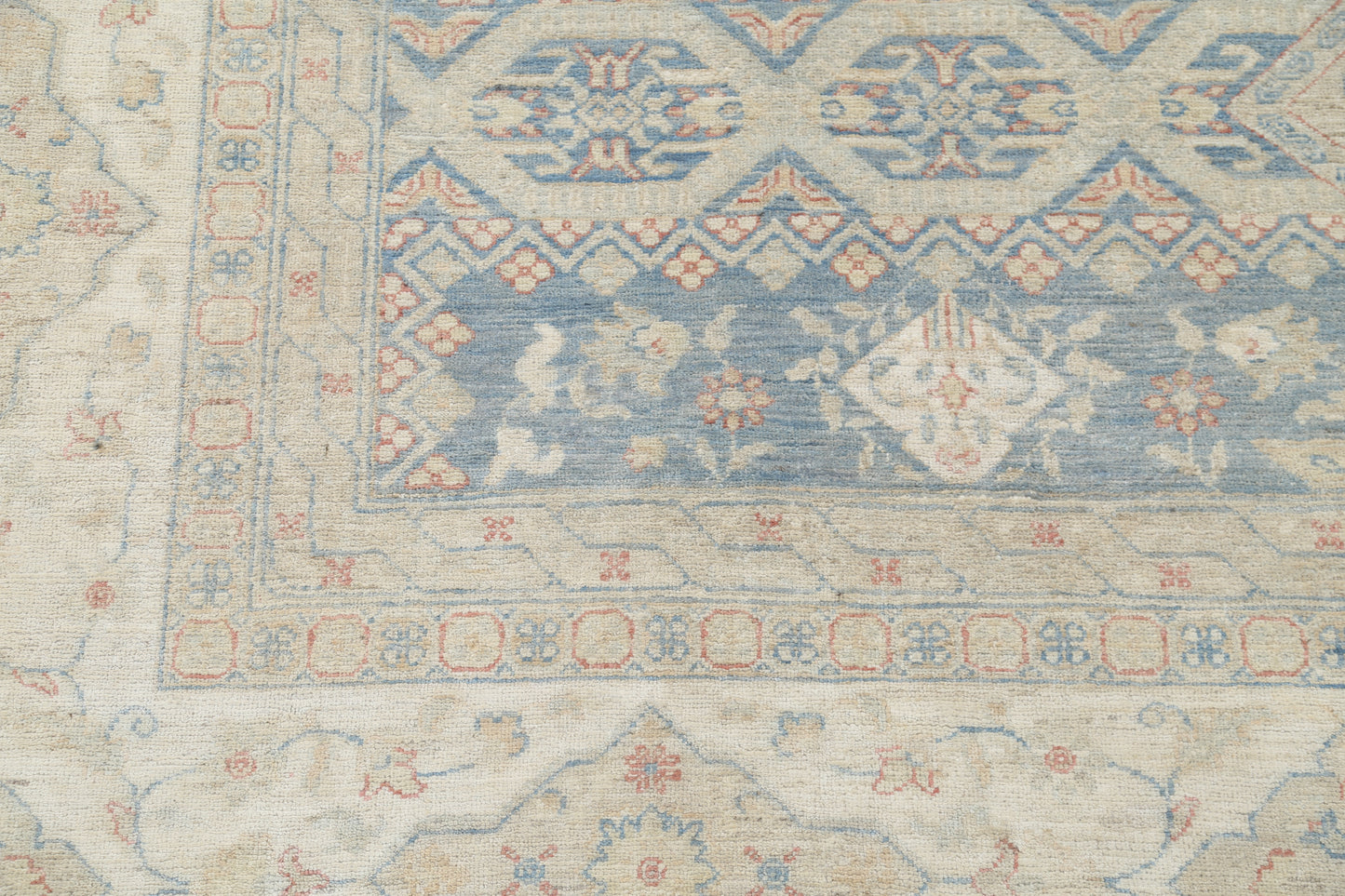 New Traditional Serenity Hand Knotted Wool Rug - 10'0'' x 13'4'' 10' 0" x 13' 4" (305 x 406) / Blue / Wool