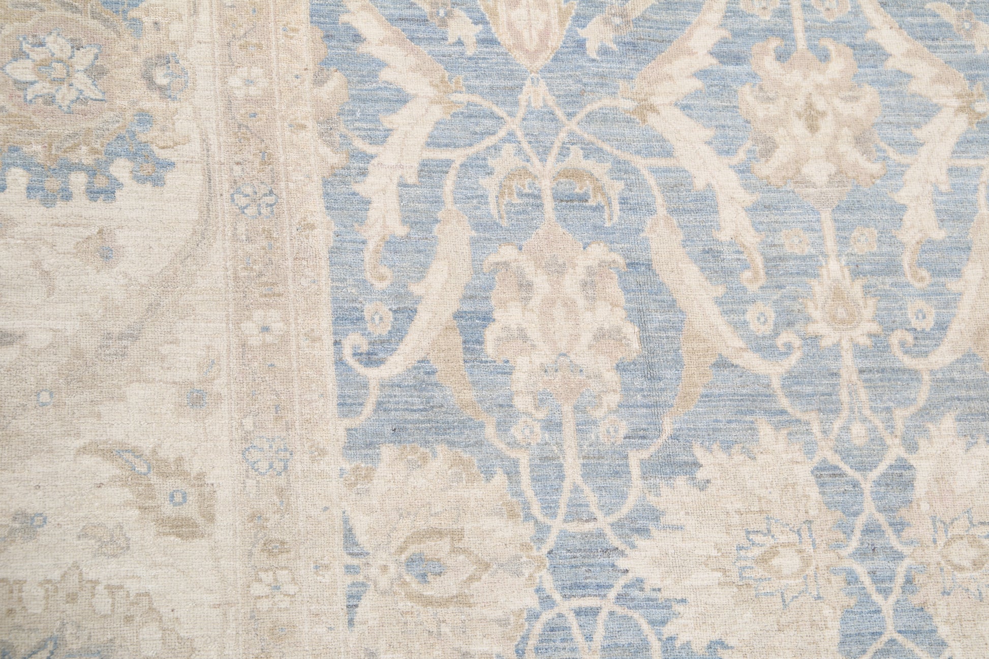 New Traditional Serenity Hand Knotted Wool Rug - 9'9'' x 12'5'' 9' 9" x 12' 5" (297 x 378) / Blue / Wool