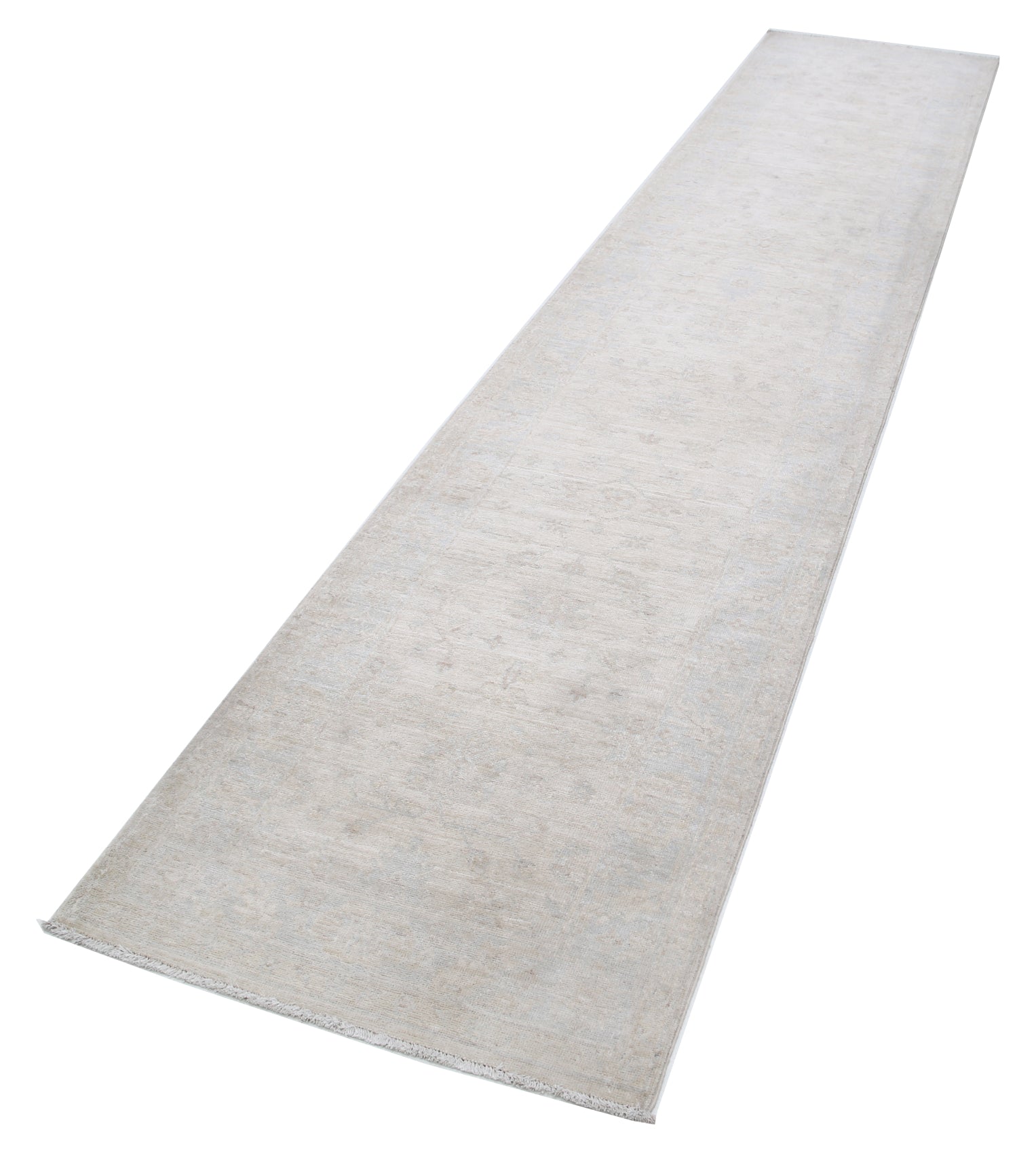 New Traditional Serenity Hand Knotted Wool Rug - 2'6'' x 12'1'' 2' 6" x 12' 1" (76 x 368) / Ivory / Wool