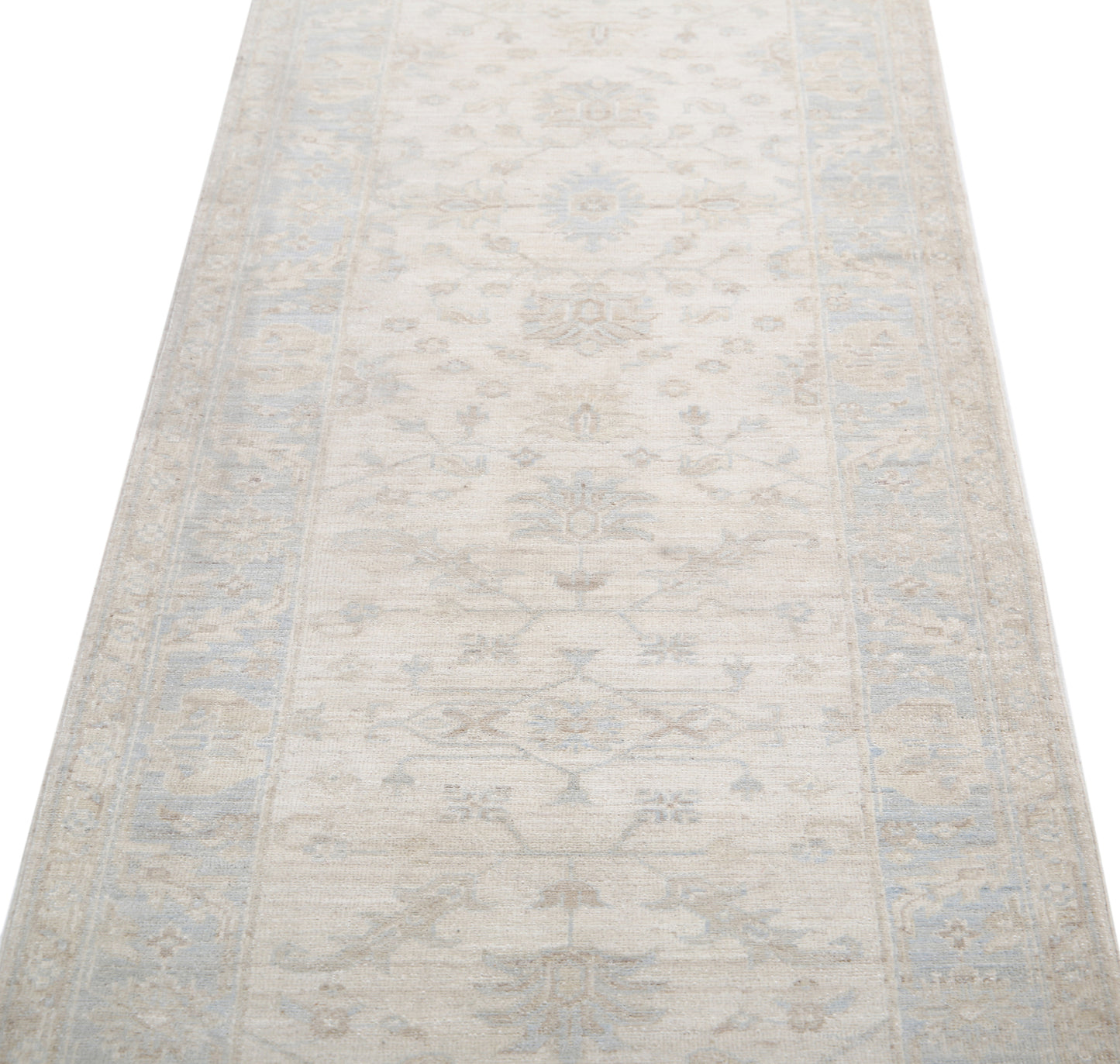 New Traditional Serenity Hand Knotted Wool Rug - 2'6'' x 12'1'' 2' 6" x 12' 1" (76 x 368) / Ivory / Wool