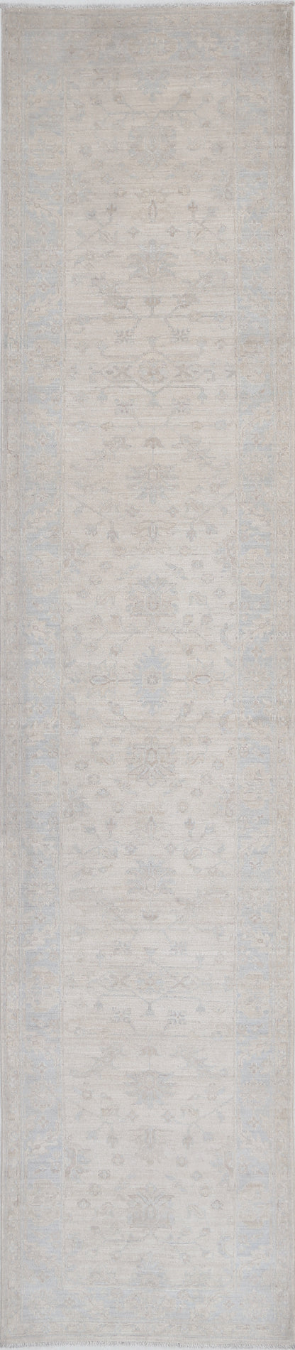 New Traditional Serenity Hand Knotted Wool Rug - 2'6'' x 12'1'' 2' 6" x 12' 1" (76 x 368) / Ivory / Wool