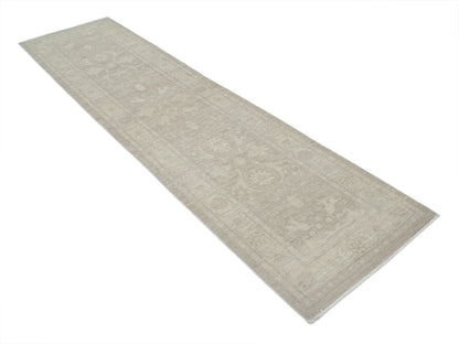 New Traditional Serenity Hand Knotted Wool Rug - 2'4'' x 9'7'' 2' 4" x 9' 7" (71 x 292) / Taupe / Wool