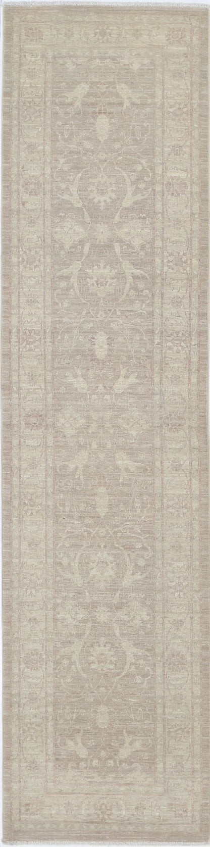 New Traditional Serenity Hand Knotted Wool Rug - 2'4'' x 9'7'' 2' 4" x 9' 7" (71 x 292) / Taupe / Wool