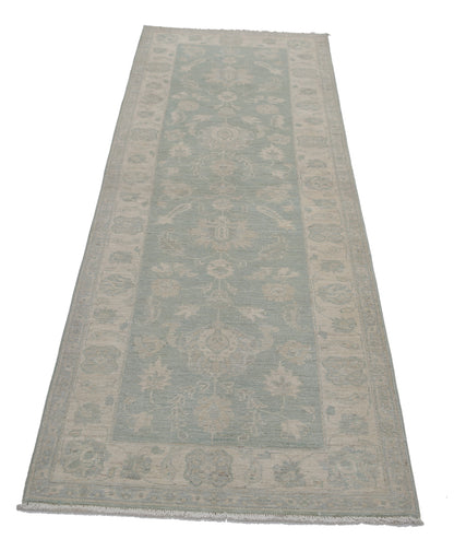 New Traditional Serenity Hand Knotted Wool Rug - 2'7'' x 7'7'' 2' 7" x 7' 7" (79 x 231) / Green / Wool