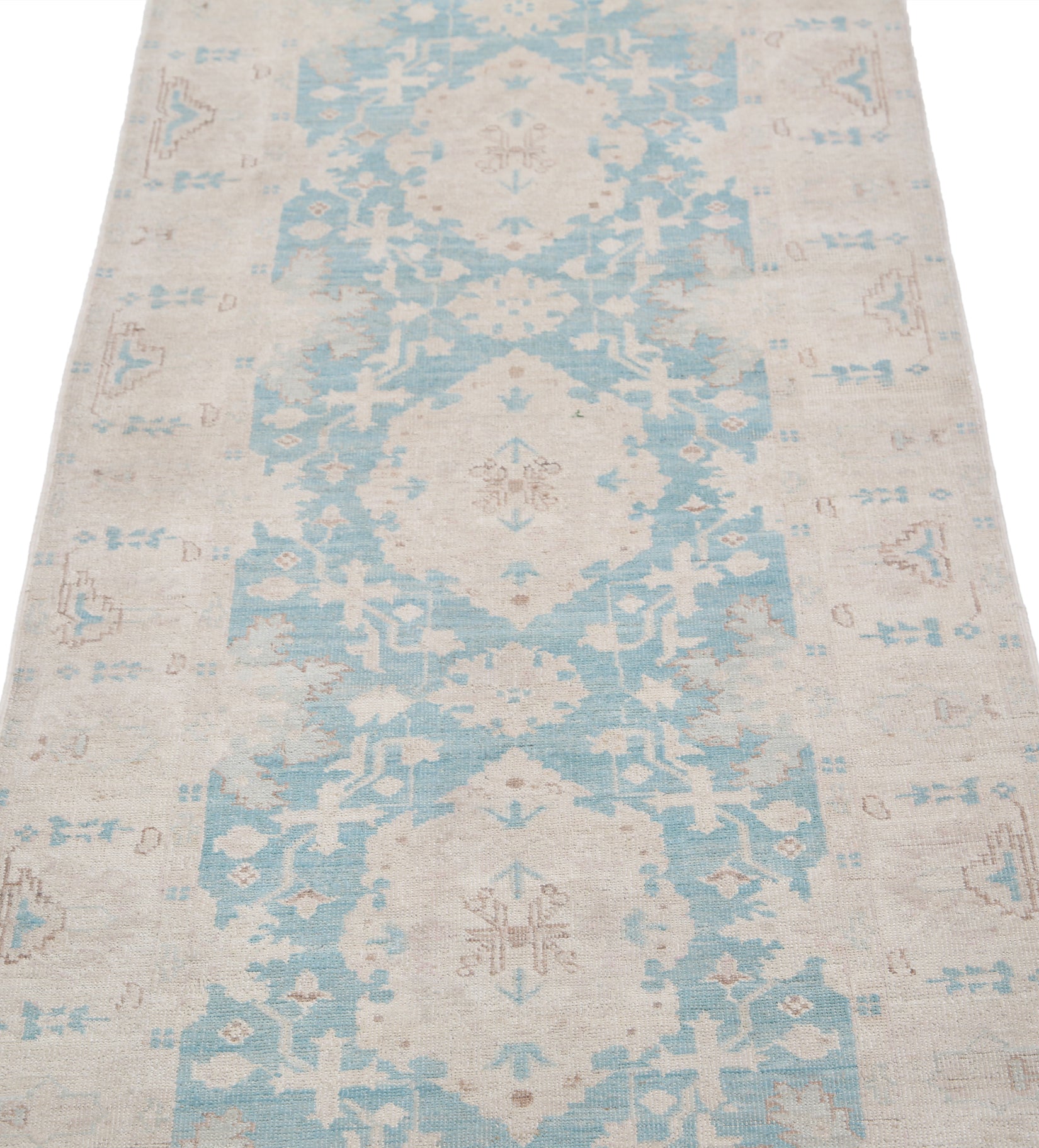 New Traditional Serenity Hand Knotted Wool Rug - 2'5'' x 9'10'' 2' 5" x 9' 10" (74 x 300) / Green / Wool