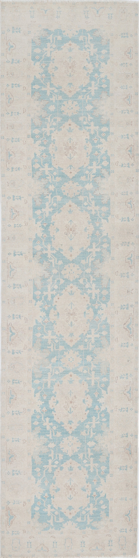 New Traditional Serenity Hand Knotted Wool Rug - 2'5'' x 9'10'' 2' 5" x 9' 10" (74 x 300) / Green / Wool