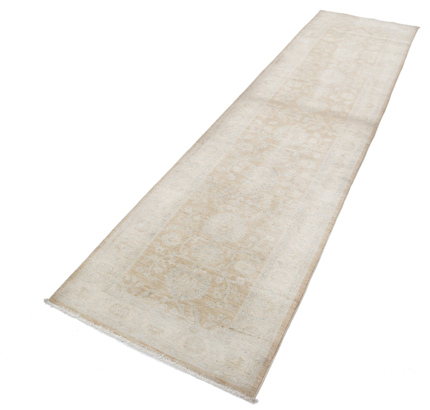 New Traditional Serenity Hand Knotted Wool Rug - 2'7'' x 10'1'' 2' 7" x 10' 1" (79 x 307) / Taupe / Wool