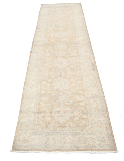 New Traditional Serenity Hand Knotted Wool Rug - 2'7'' x 10'1'' 2' 7" x 10' 1" (79 x 307) / Taupe / Wool