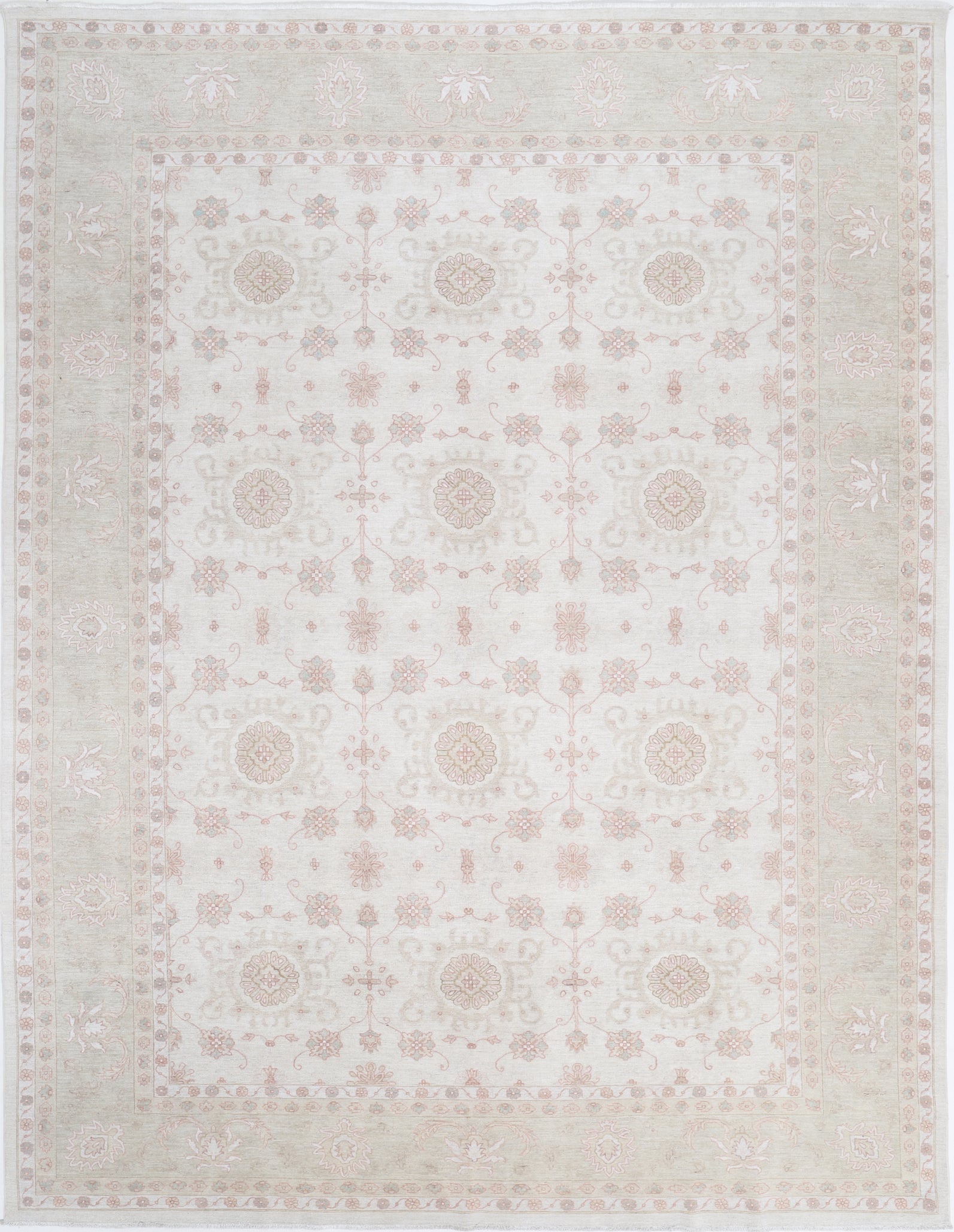 New Traditional Serenity Hand Knotted Wool Rug 9' 9" X 12' 10"