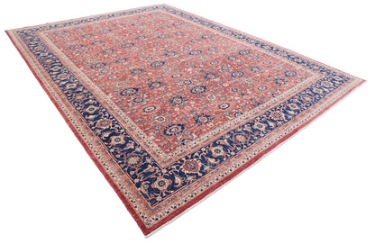 New Traditional Ziegler Hand Knotted Wool Rug - 10'1'' x 13'7'' 10' 1" x 13' 7" (307 x 414) / Red / Wool