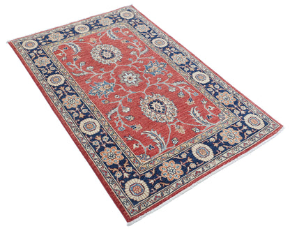 New Traditional Ziegler Hand Knotted Wool Rug - 3'1'' x 4'10'' 3' 1" x 4' 10" (94 x 147) / Red / Wool