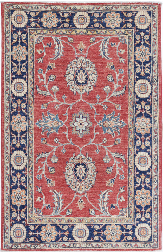 New Traditional Ziegler Hand Knotted Wool Rug - 3'1'' x 4'10'' 3' 1" x 4' 10" (94 x 147) / Red / Wool