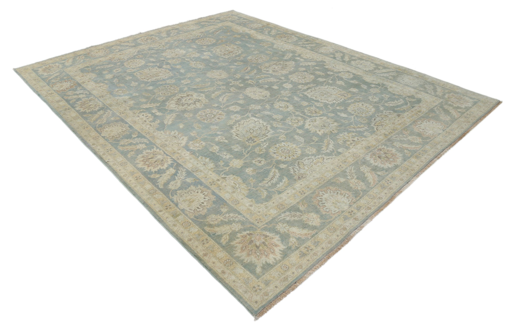 New Traditional Ziegler Hand Knotted Wool Rug - 7'11'' x 9'10'' 7' 11" x 9' 10" (241 x 300) / Ivory / Wool