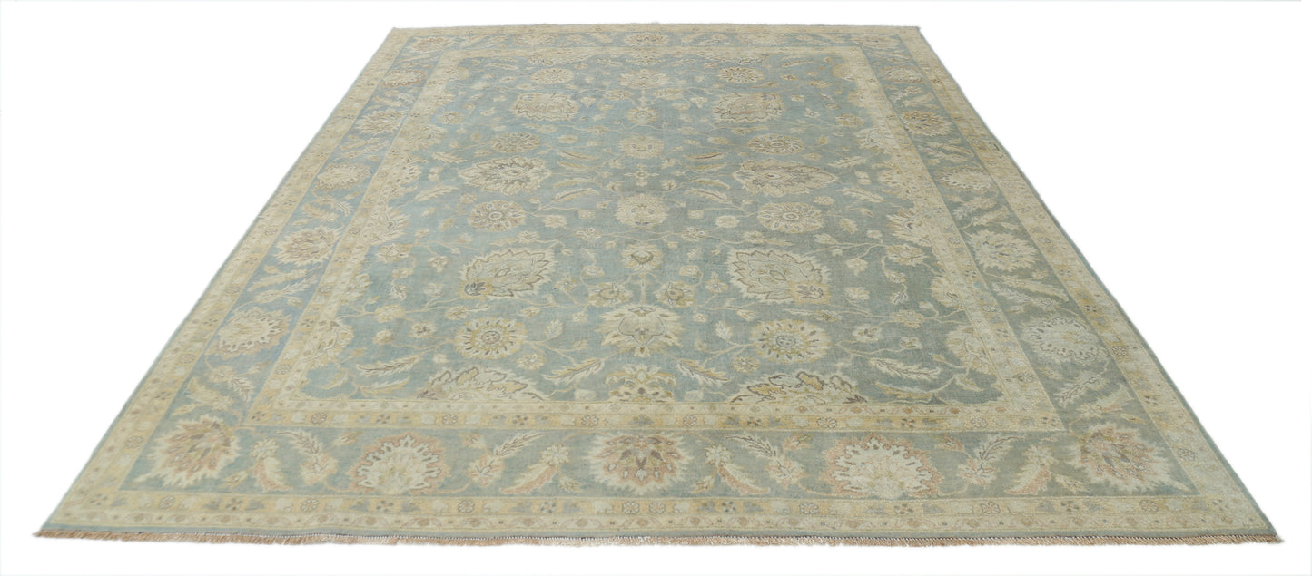 New Traditional Ziegler Hand Knotted Wool Rug - 7'11'' x 9'10'' 7' 11" x 9' 10" (241 x 300) / Ivory / Wool