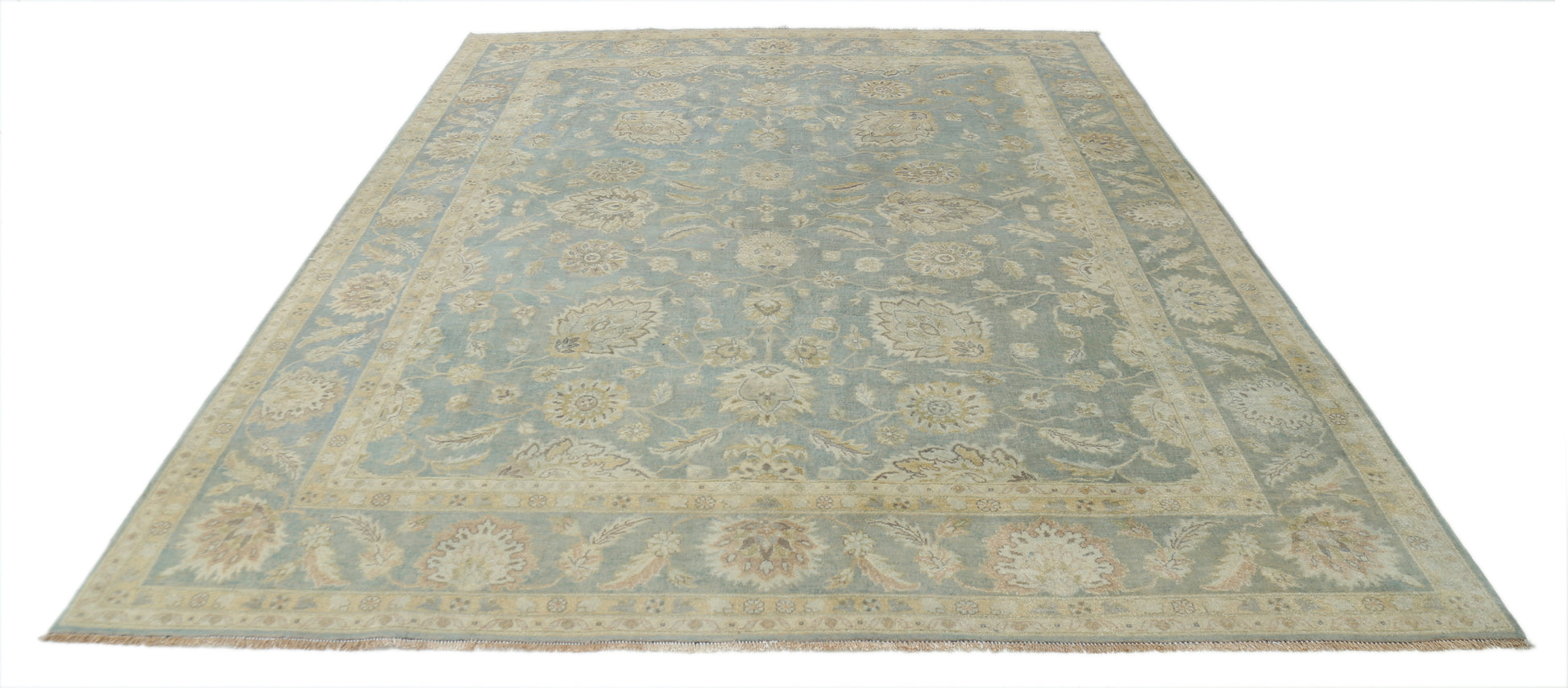 New Traditional Ziegler Hand Knotted Wool Rug - 7'11'' x 9'10'' 7' 11" x 9' 10" (241 x 300) / Ivory / Wool