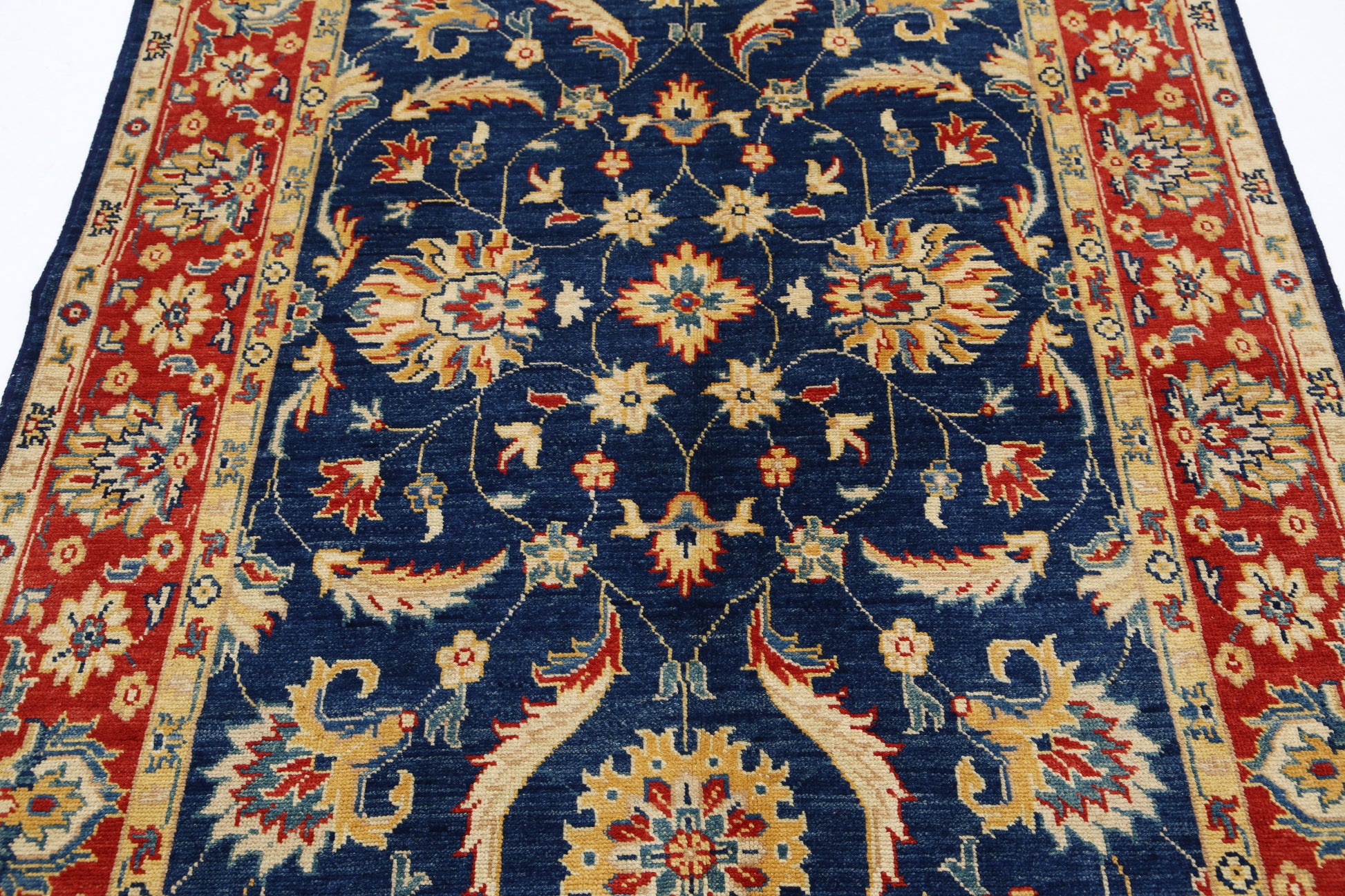 New Traditional Ziegler Hand Knotted Wool Rug - 4'9'' x 7'1'' 4' 9" x 7' 1" (145 x 216) / Blue / Wool