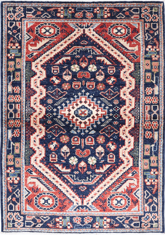 New Traditional Ziegler Hand Knotted Wool Rug - 3'3'' x 4'8'' 3' 3" x 4' 8" (99 x 142) / Red / Wool