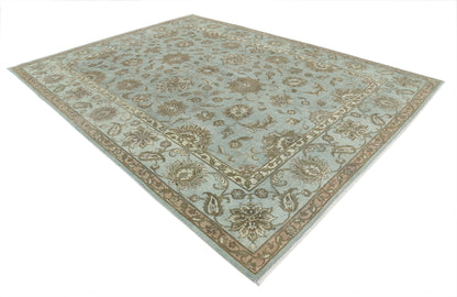 New Traditional Ziegler Hand Knotted Wool Rug - 8'10'' x 11'7'' 8' 10" x 11' 7" (269 x 353) / Blue / Wool