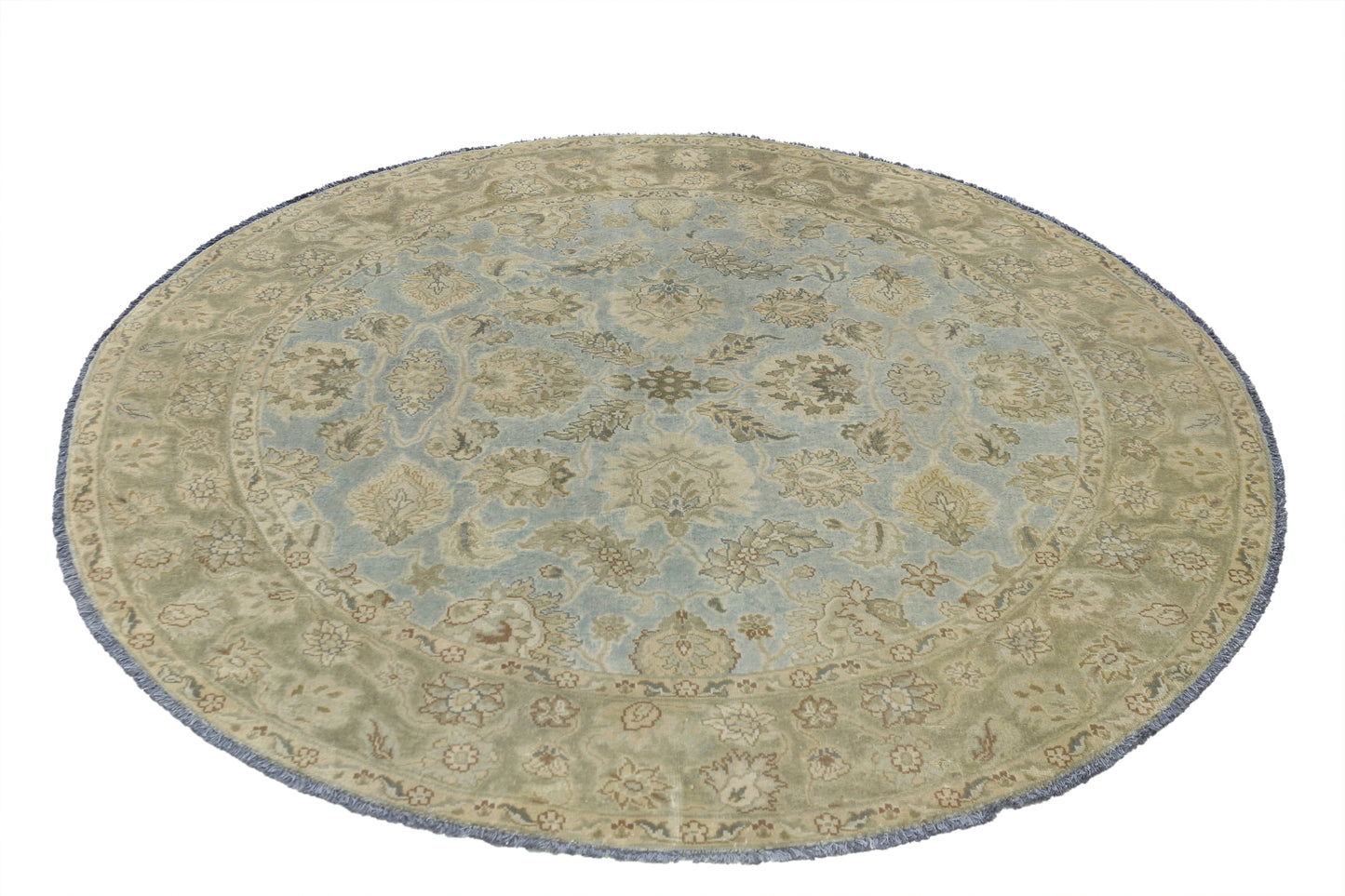 New Traditional Ziegler Hand Knotted Wool Rug - 5'8'' x 5'10'' 5' 8" x 5' 10" (173 x 178) / Blue / Wool