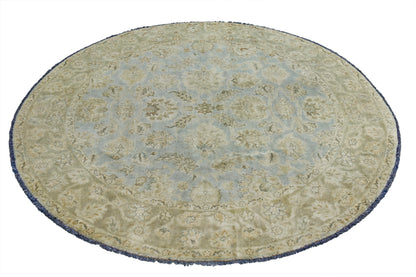 New Traditional Ziegler Hand Knotted Wool Rug - 5'8'' x 5'10'' 5' 8" x 5' 10" (173 x 178) / Blue / Wool