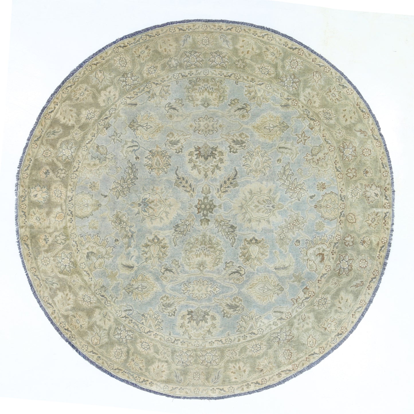 New Traditional Ziegler Hand Knotted Wool Rug - 5'8'' x 5'10'' 5' 8" x 5' 10" (173 x 178) / Blue / Wool