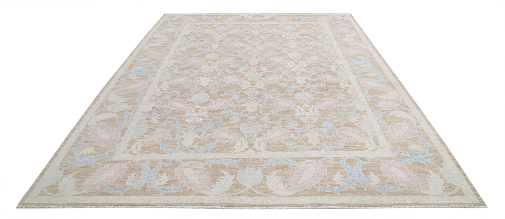 New Traditional Ziegler Hand Knotted Wool Rug - 8'9'' x 11'9'' 8' 9" x 11' 9" (267 x 358) / Brown / Wool