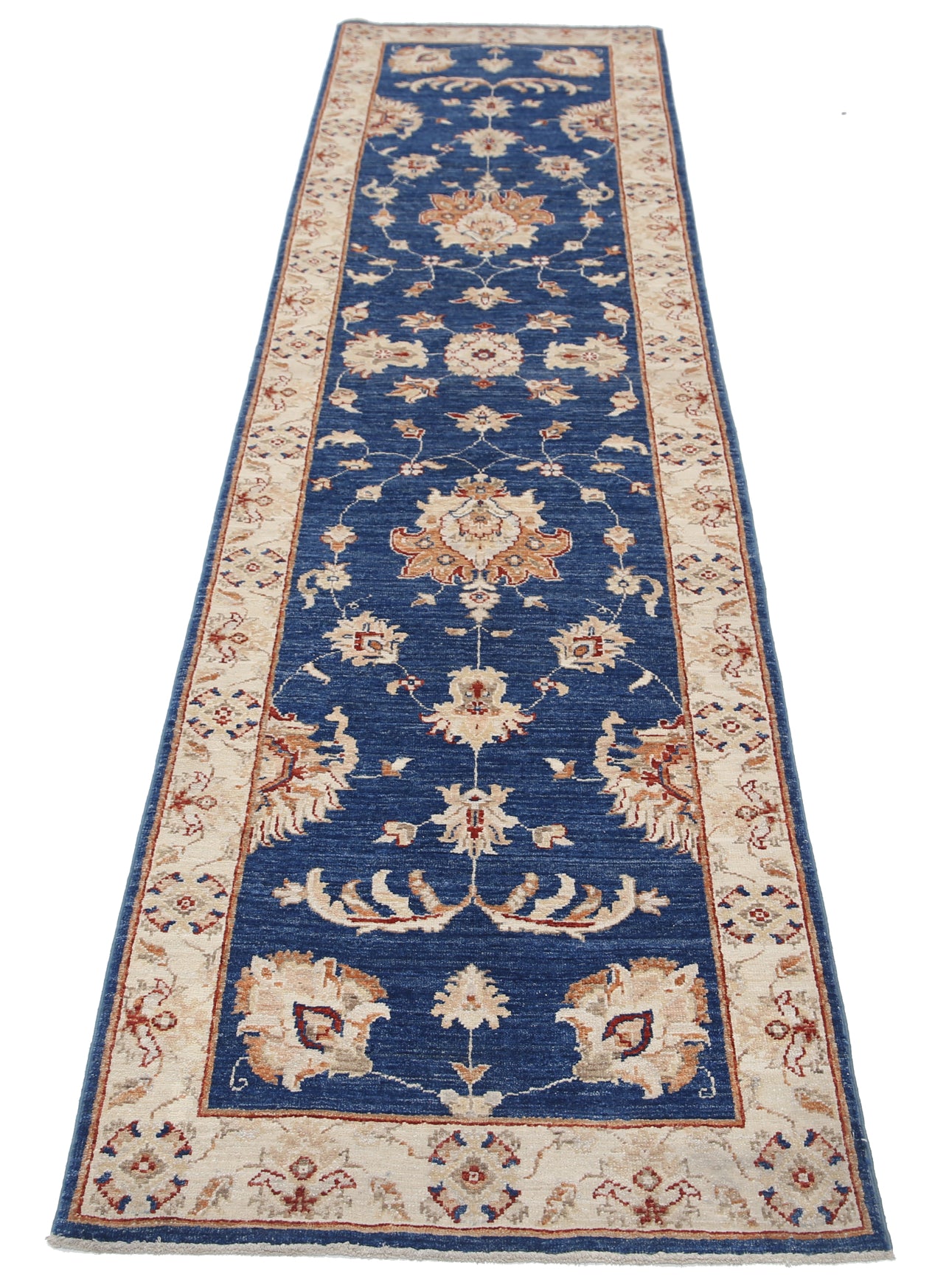 New Traditional Ziegler Hand Knotted Wool Rug - 2'6'' x 10'0'' 2' 6" x 10' 0" (76 x 305) / Blue / Wool