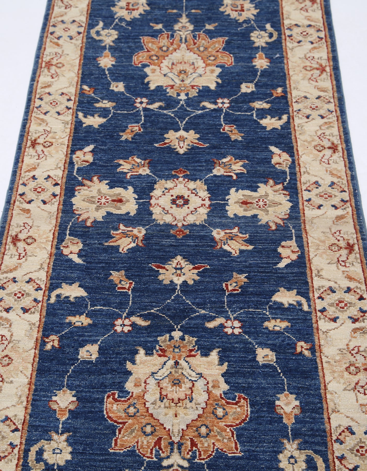 New Traditional Ziegler Hand Knotted Wool Rug - 2'6'' x 10'0'' 2' 6" x 10' 0" (76 x 305) / Blue / Wool