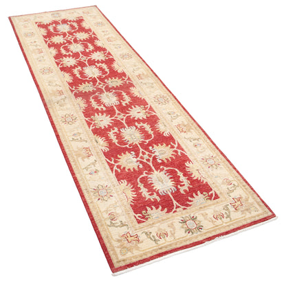 New Traditional Ziegler Hand Knotted Wool Rug - 2'7'' x 8'2'' 2' 7" x 8' 2" (79 x 249) / Red / Wool