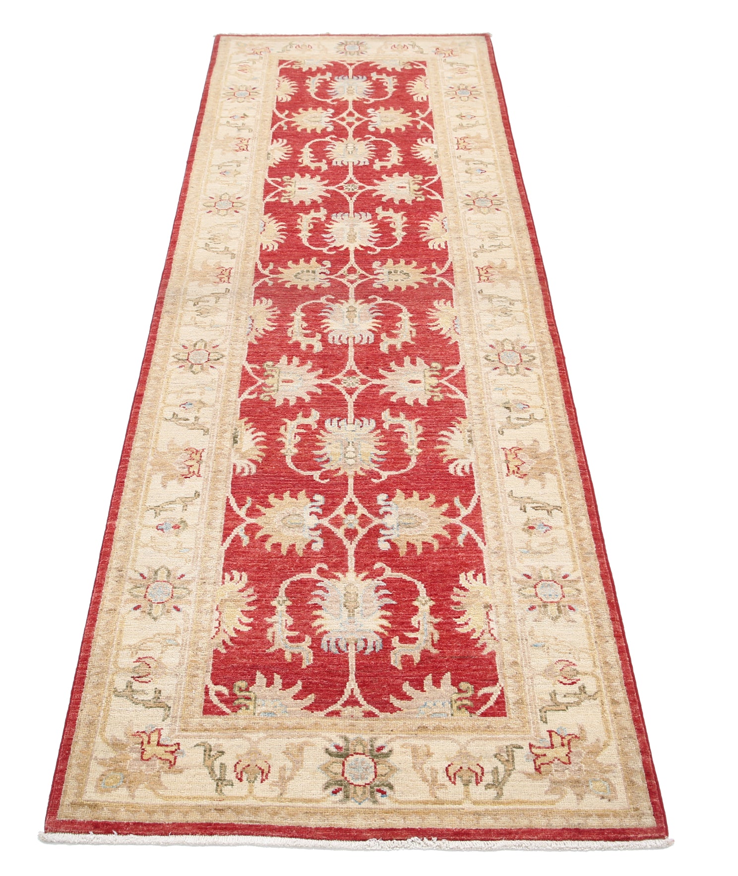 New Traditional Ziegler Hand Knotted Wool Rug - 2'7'' x 8'2'' 2' 7" x 8' 2" (79 x 249) / Red / Wool