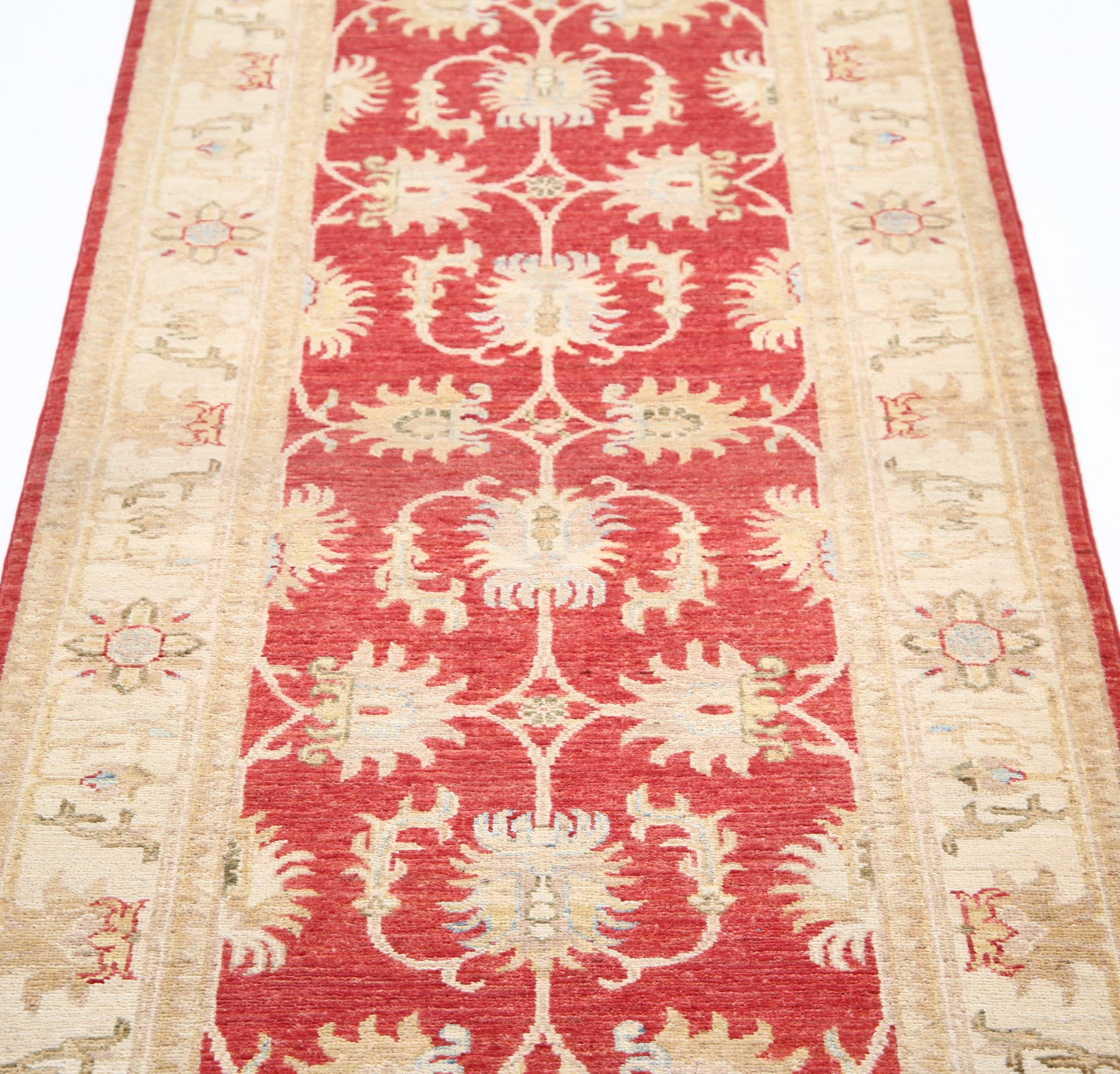 New Traditional Ziegler Hand Knotted Wool Rug - 2'7'' x 8'2'' 2' 7" x 8' 2" (79 x 249) / Red / Wool