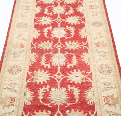 New Traditional Ziegler Hand Knotted Wool Rug - 2'7'' x 8'2'' 2' 7" x 8' 2" (79 x 249) / Red / Wool