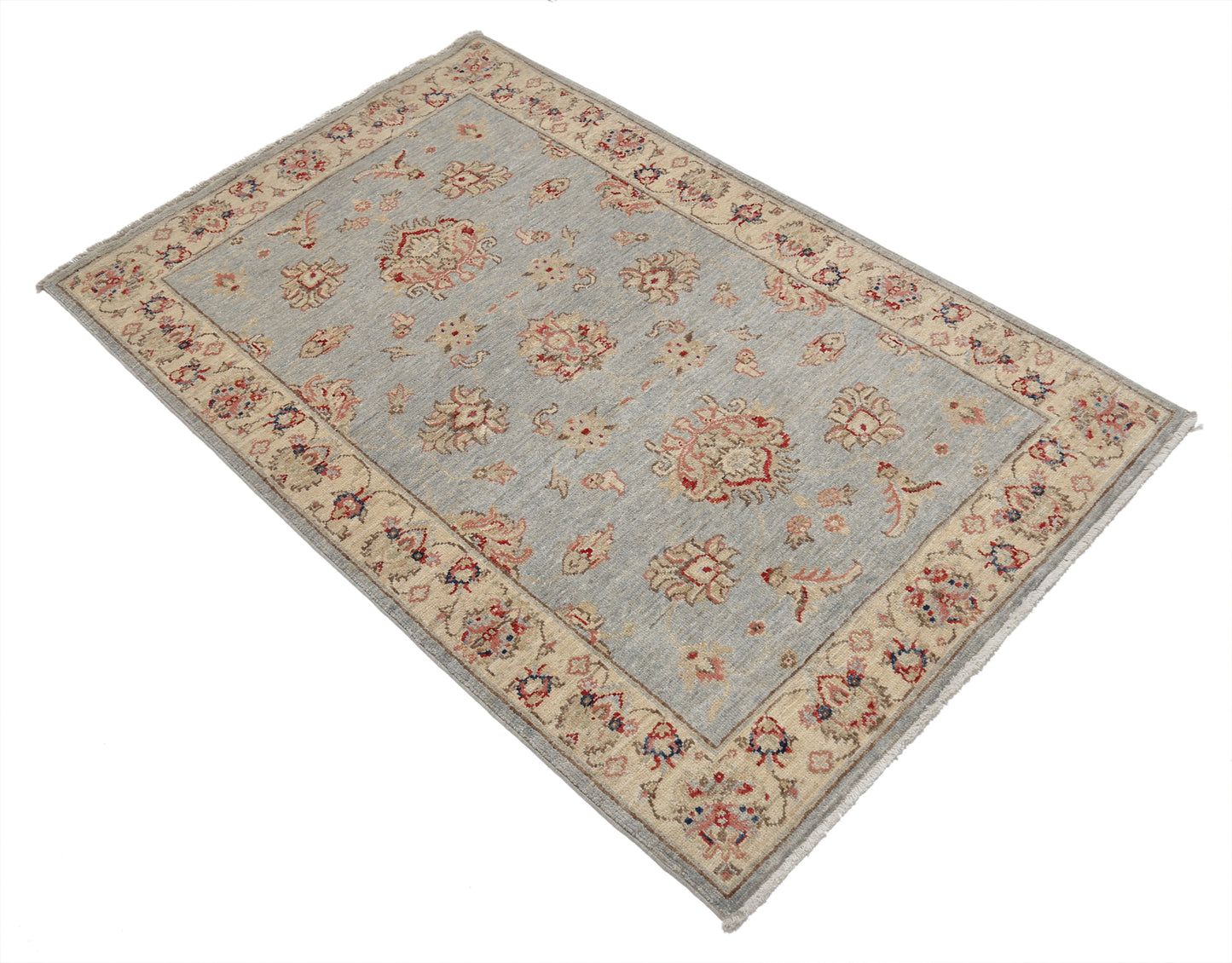 New Traditional Ziegler Hand Knotted Wool Rug - 2'11'' x 4'8'' 2' 11" x 4' 8" (89 x 142) / Blue / Wool