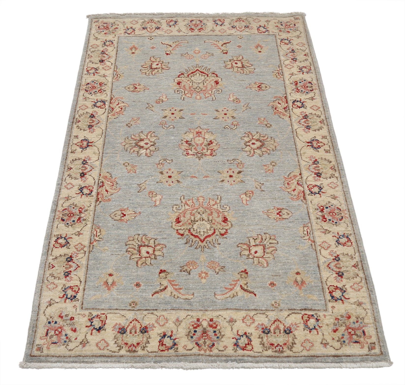 New Traditional Ziegler Hand Knotted Wool Rug - 2'11'' x 4'8'' 2' 11" x 4' 8" (89 x 142) / Blue / Wool