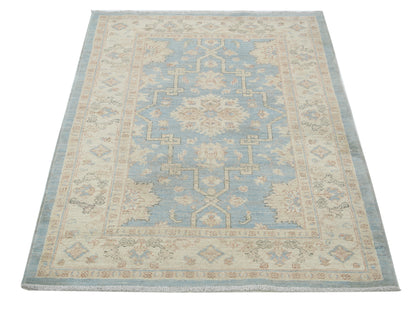 New Traditional Ziegler Hand Knotted Wool Rug - 3'3'' x 4'9'' 3' 3" x 4' 9" (99 x 145) / Blue / Wool